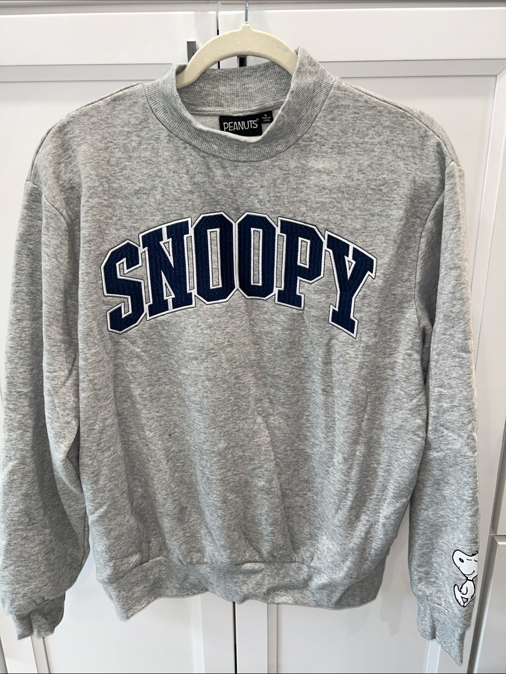 Viral Peanuts Snoopy Mock Neck Sweater Size Small